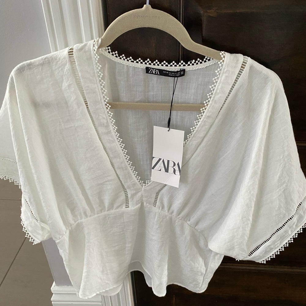 Zara Elegant White Blouse